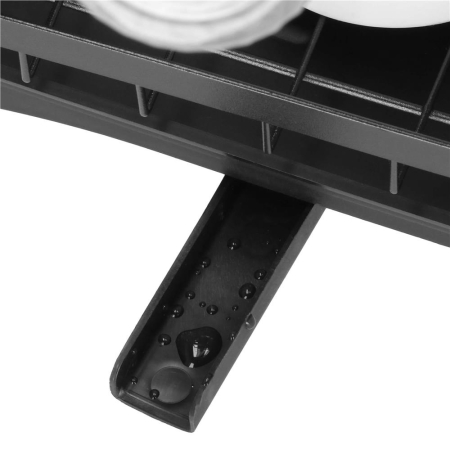 Suport vase 2 niveluri cu tava scurgere si suport tacamuri, 42x30x31,5 cm, negru [12]