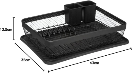 Suport vase 5Five Mayaj cu 1 nivel, otel si plastic, 43x32x13 cm, negru [3]