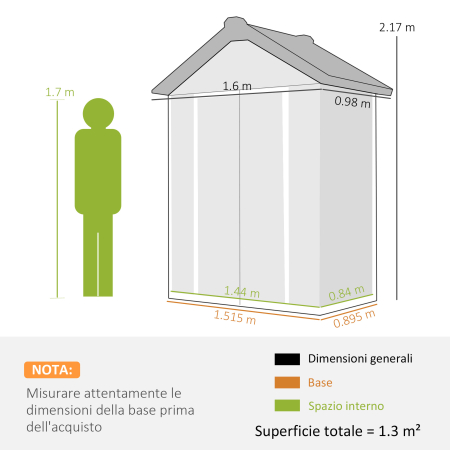  sura Gradina 160L x 98P x 217A cm, Plastic, Usi duble incuiabile, Gri [2]