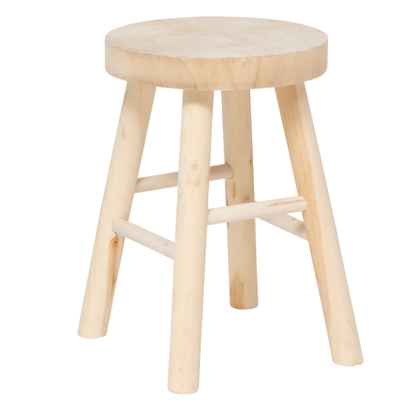 Living & hol - Taburet Atmosphera Nyar din lemn de paulownia, 28x41 cm, bej natur