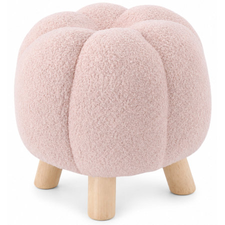 Living & hol - Taburet decorativ pentru living si dormitor, material plusat, 32x30 cm, roz