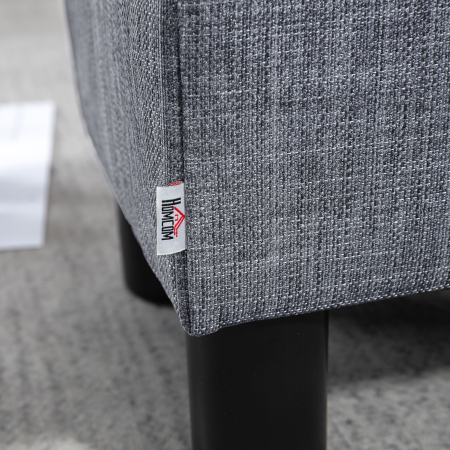  Taburet Otoman din Stofa, 40x30x24 cm, Gri [7]