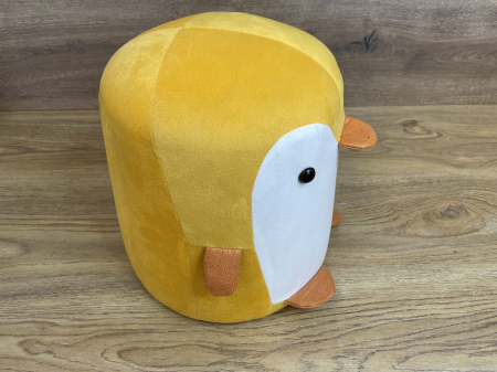 Taburet pentru copii, 28x25cm, maxim 50kg, model pinguin galben [6]