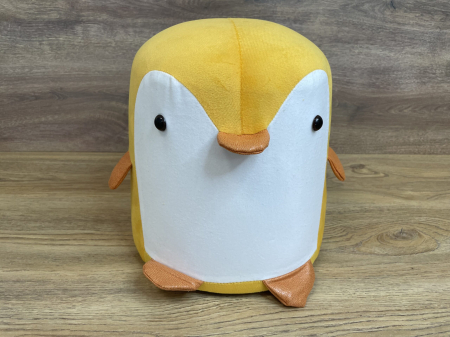 Taburet pentru copii, 28x25cm, maxim 50kg, model pinguin galben [3]
