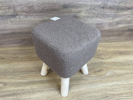 Taburet pentru copii, patrat, 26x26x34cm, maxim 50kg, maro [8]