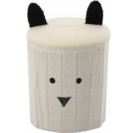 Mobila copii - Taburet pentru copii, pliabil cu spatiu depozitare, 80kg, 28×34 cm, bej