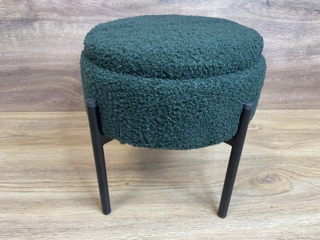 Taburet pentru copii, rotund, spatiu depozitare, 31x28cm, maxim 50kg, verde [7]