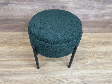 Taburet pentru copii, rotund, spatiu depozitare, 31x28cm, maxim 50kg, verde [3]