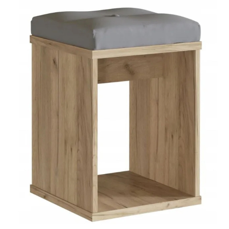 Mobila living - Taburet pentru masuta de toaleta cu sezut confortabil, 30x30x42 cm, craft