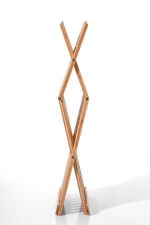 Taburet pliabil 5Five din bambus, 40x32x45 cm, maro caramel [5]