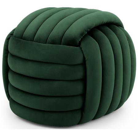 Living & hol - Taburet tapitat Nilo, velur, 53x50x43 cm, verde smarald