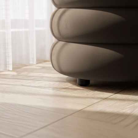 Taburet tapitat Puffo cu spatiu de depozitare, velur, 100x42x42 cm, maro [6]