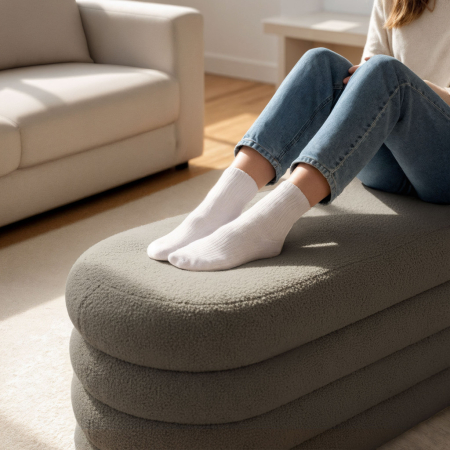 Taburet tapitat Puffo cu spatiu de depozitare, velur, 100x42x42 cm, maro mocha [3]