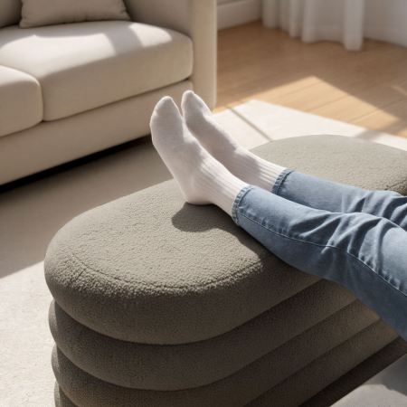 Taburet tapitat Puffo cu spatiu de depozitare, velur, 100x42x42 cm, maro mocha [2]