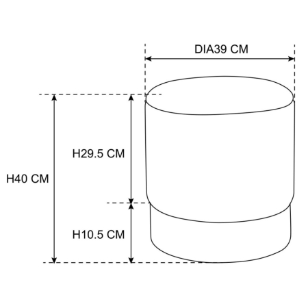 Taburet tapitat rotund Golden cu spatiu de depozitare, velur, 39x39x40 cm, roz pudrat [2]