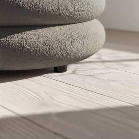 Taburet tapitat Snuggo cu spatiu de depozitare, velur, diametru 42 cm, inaltime 45 cm, maro mocha [7]