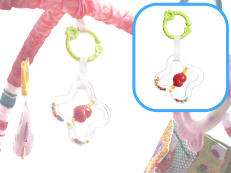 Tarc de joaca pentru bebelusi, 76x76x50 cm, roz – cu jucarii, mingi si arcade interactive [5]