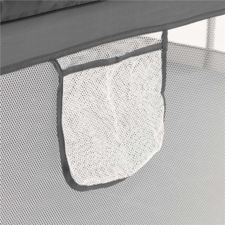 Tarc joaca pliabil copii intrare fermoar plasa protectie, 200x180x66 cm, sigur, gri [14]