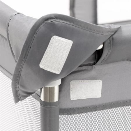Tarc joaca pliabil copii intrare fermoar plasa protectie, 200x180x66 cm, sigur, gri [13]