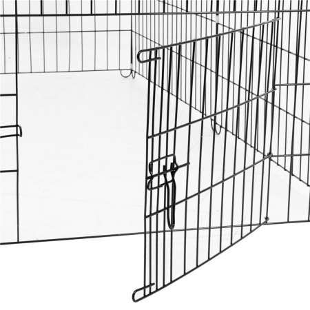 Tarc pentru animale de companie, din fier, forma configurabila, cu usa de acces, 3XL, 165x85x73cm, negru [7]