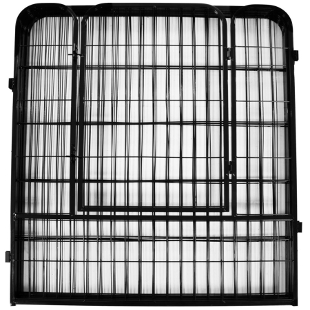 Tarc animale companie fier configurabil usa acces 4xl, 184x100x93 cm, pliabil, negru [6]