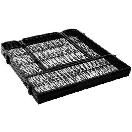Tarc animale companie fier configurabil usa acces 4xl, 184x100x93 cm, pliabil, negru [5]