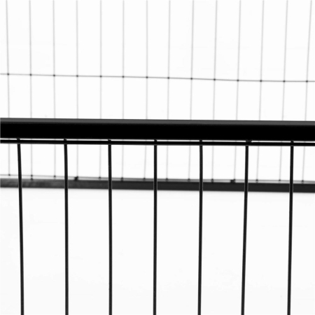 Tarc pentru animale de companie, din fier, forma configurabila, cu usa de acces, 4XL, 184x100x93cm, negru [11]