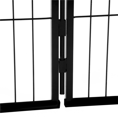 Tarc animale companie fier configurabil usa acces 5xl, 160x160x60 cm, pliabil, negru [7]