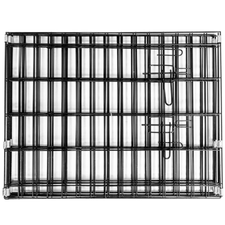 Tarc animale companie fier configurabil usa acces xxl, 120x120x60 cm, pliabil, negru [7]