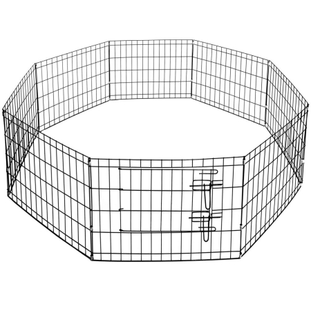 Tarc animale companie fier configurabil usa acces xxl, 120x120x60 cm, pliabil, negru [13]