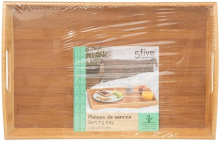 Tava servire 5Five dreptunghiulara din bambus, 44x29 cm, maro natur [2]