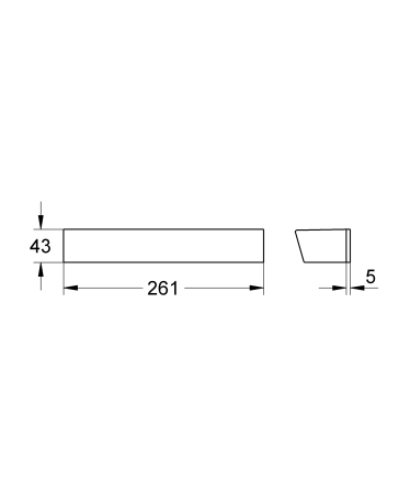 Tavita baterie Grohe 18608001, 43 mm, 261 mm, 2 orificii instalare, pe baterie, grohtherm 2000 gama compatibila, Crom [1]