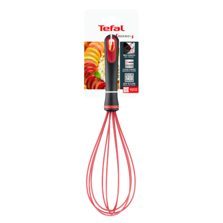 Tel Tefal Ingenio+ K1980534, compatibilitate cu masina de spalat vase, silicon, rosu & negru [9]