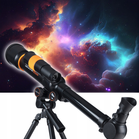 Telescop copii stativ 2 oculare observare cer educativ, 46x43x33 cm, usor de asamblat, negru [7]