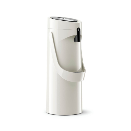 Ustensile bucatarie - Termos cu pompa Tefal Ponza Pump K3140214, 1.9 litri, alb