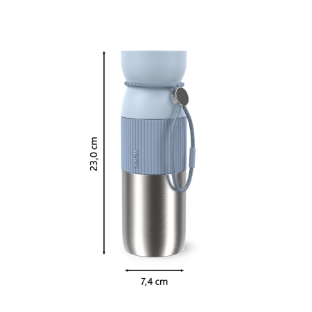 Termos Tefal beYou N2192210, inox, 0.5 L, 100% etans, capac Quick Press, argintiu & albastru [5]