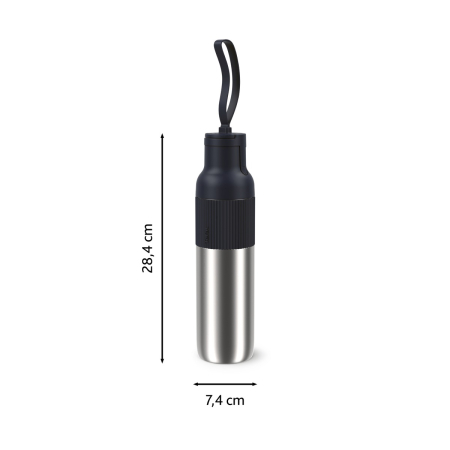 Termos Tefal beYou N3120710, inox, 0.7 L, 100% etans, capac tip flip, argintiu & negru [1]