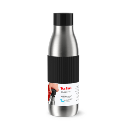 Termos Tefal BluSpin N3113510, inox, 0.7 L, 100% etans, argintiu & negru [1]