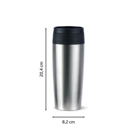 Termos Tefal Travel Mug Classic N2020110, inox, 0.36 L, 100% etans, functie Quick Press, argintiu [3]