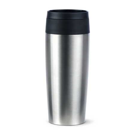 Vase & ustensile pentru gatit - Termos Tefal Travel Mug Classic N2020110, inox, 0.36 L, 100% etans, functie Quick Press, argintiu