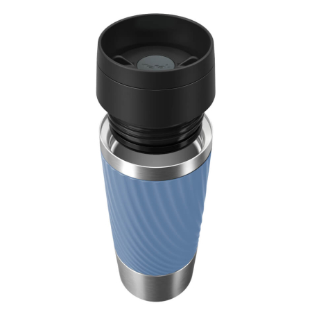 Termos Tefal Travel Mug Classic N2024510, 0.36 L, pastrare la rece 12 ore, pastrare la cald 6 ore, albastru & argintiu [1]