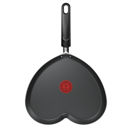 Tigaie de clatite in forma de inima Tefal Pancake Day B0141002, 25 cm, invelis antiaderent, indicator Thermo-Signal, baza Diffusion, rosu & neg [1]