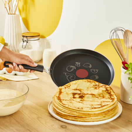 Tigaie de clatite Tefal Pancake Day B7021002, 25 cm, invelis antiaderent, indicator Thermo-Signal, baza Difussion, rosu & negru [8]