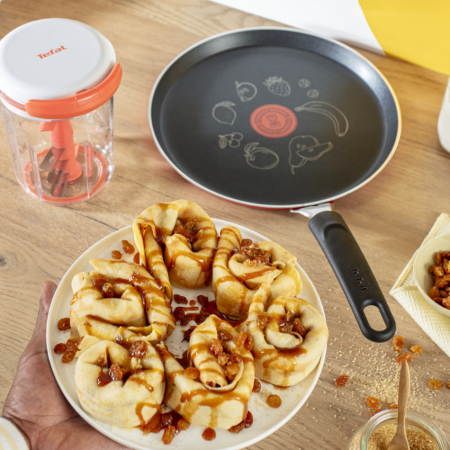 Tigaie de clatite Tefal Pancake Day B7021002, 25 cm, invelis antiaderent, indicator Thermo-Signal, baza Difussion, rosu & negru [9]