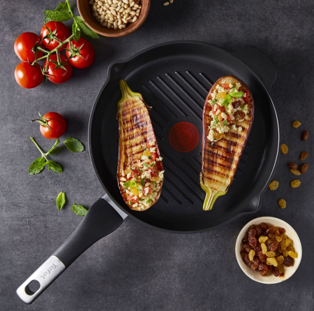 Tigaie grill 26 cm Unlimited Tefal E2294074, invelis antiaderent 100% sigur, Titanium Anti-Scratch, Thermo-Signal™, baza Thermo-Fusion™, alumin [4]