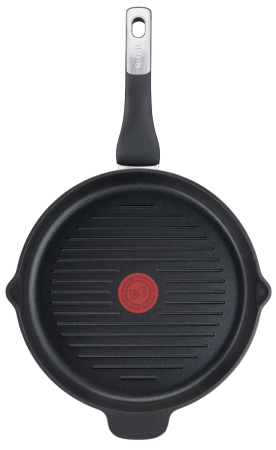 Tigaie grill 26 cm Unlimited Tefal E2294074, invelis antiaderent 100% sigur, Titanium Anti-Scratch, Thermo-Signal™, baza Thermo-Fusion™, alumin [1]