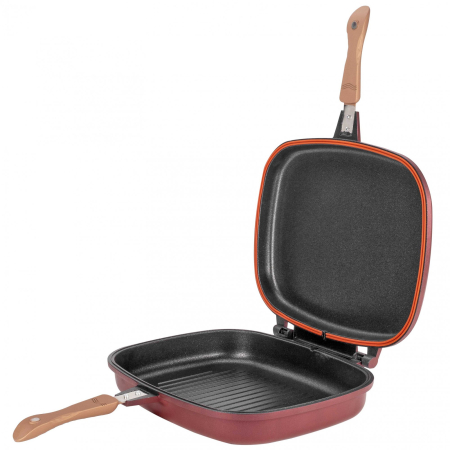 Bucatarie - Tigaie Grill DGR36-Cherry, NeoKlein, tip tigaie grill, tip plita gaz, electric, diametru 36 mm, rosu