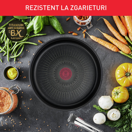 Tigaie grill Tefal Ingenio Unlimited L8584074, 26cm, inductie, invelis antiaderent, indicator Thermo-Signal, negru [4]