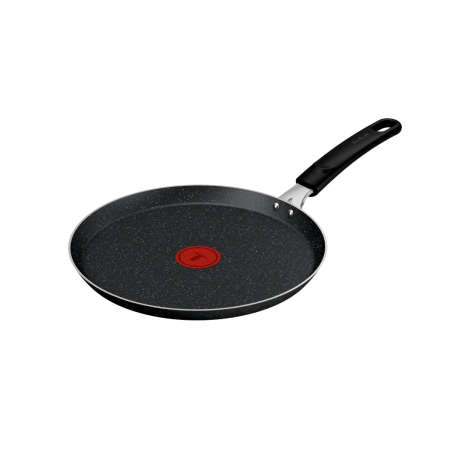 Tigai si seturi - Tigaie pentru clatite Tefal Extra M0001032, 25 cm, aluminiu, invelis antiaderent ultra-rezistent, Thermo-Signal™, negru