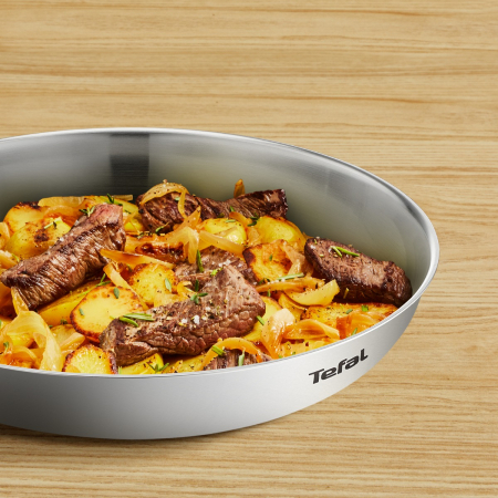 Tigaie Tefal Duetto On B8660234, 20 cm, otel inoxidabil, baza Thermo-Fusion™, inductie [1]